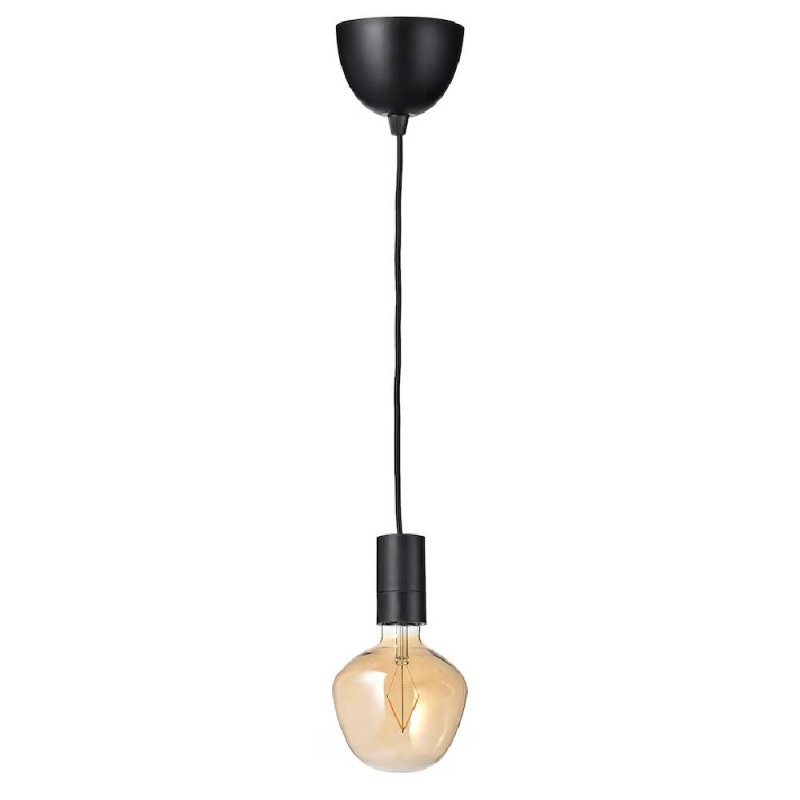 Потолочный светильник + лампочка Ikea Sunneby/Molnart, желтый/черный