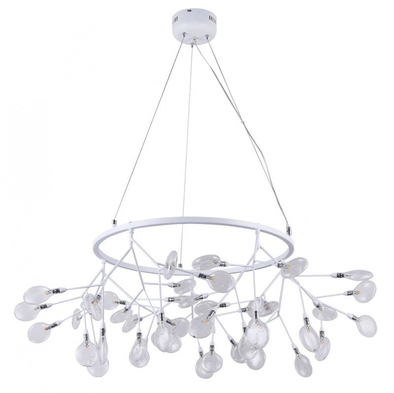 Подвесная люстра Crystal Lux EVITA SP45 D WHITE/TRANSPARENT