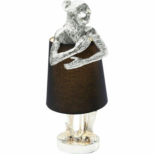 Лампа настольная Обезьяна, 23 х 56 х 23 см, серебряная/черная