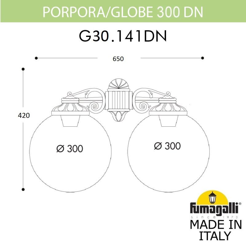 Светильник настенный Fumagalli G30.141.000.VYF1RDN