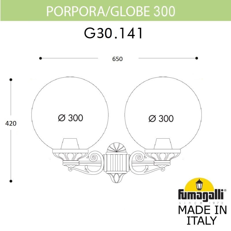 Светильник настенный Fumagalli G30.141.000.VXF1R