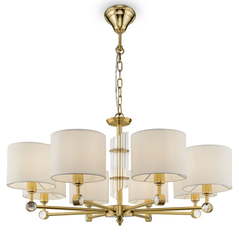 Люстра Maytoni Neoclassic Alloro MOD088PL-08BS Белая Латунь