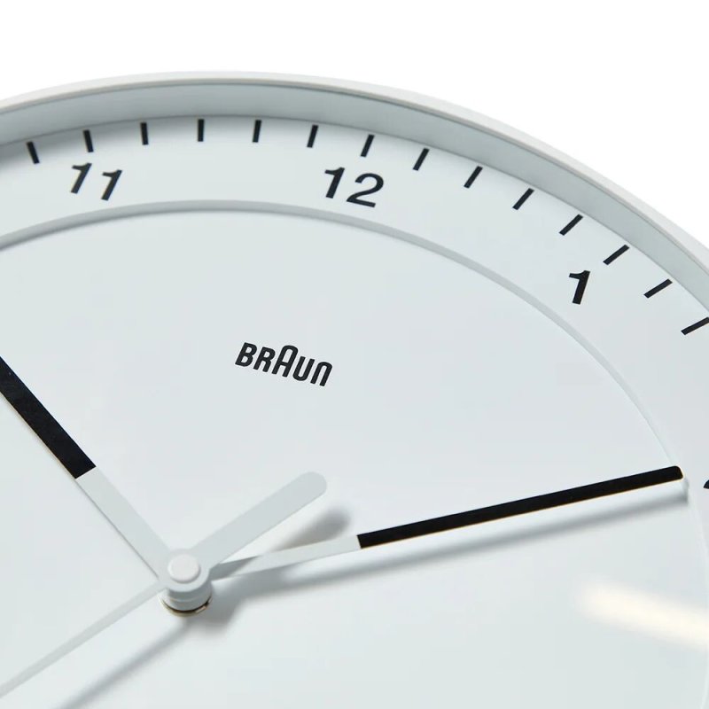 Braun Коричневые большие настенные часы, белый