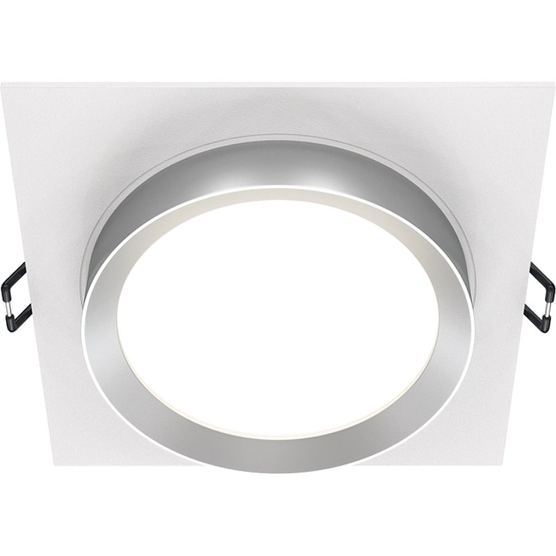 Встраиваемый светильник Maytoni Downlight Hoop DL086-GX53-SQ-WS Серебро Белый