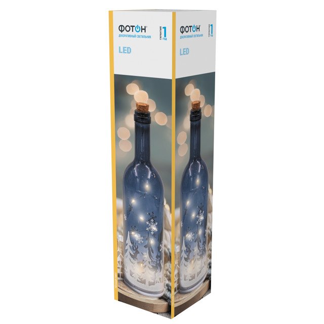 светильник декоративный Фотон Бутылка LED синий