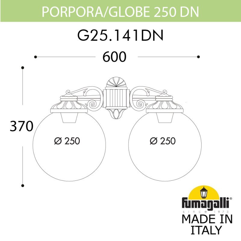 Светильник настенный Fumagalli G25.141.000.VXF1RDN