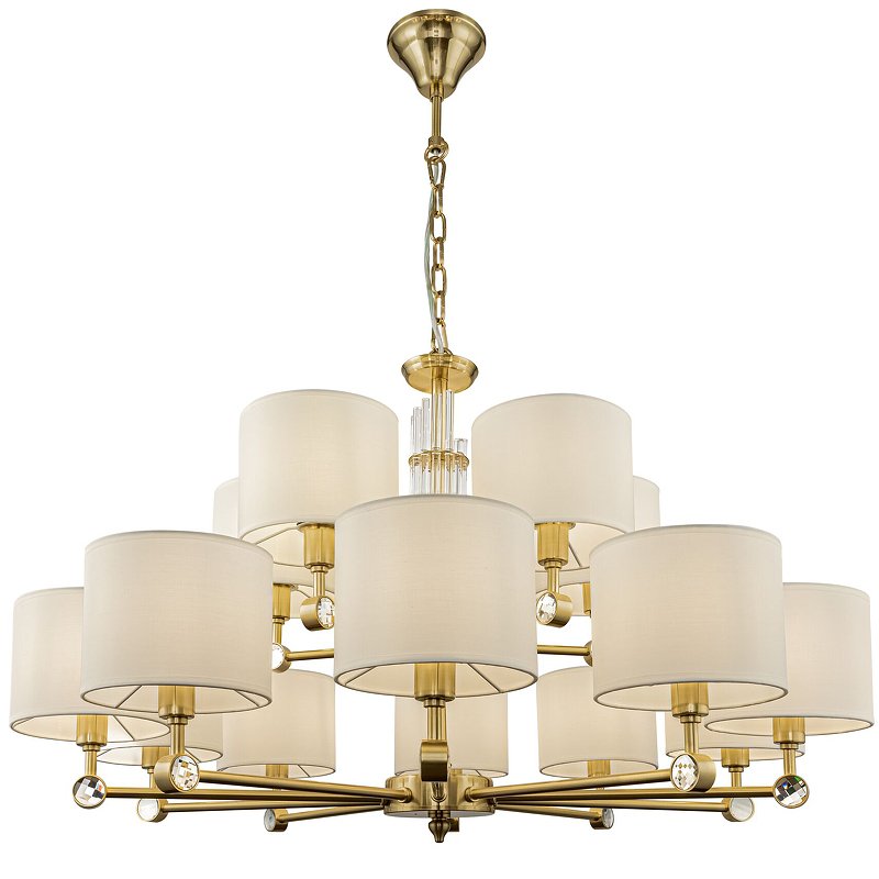 Люстра Maytoni Neoclassic Alloro MOD088PL-15BS Белая Латунь