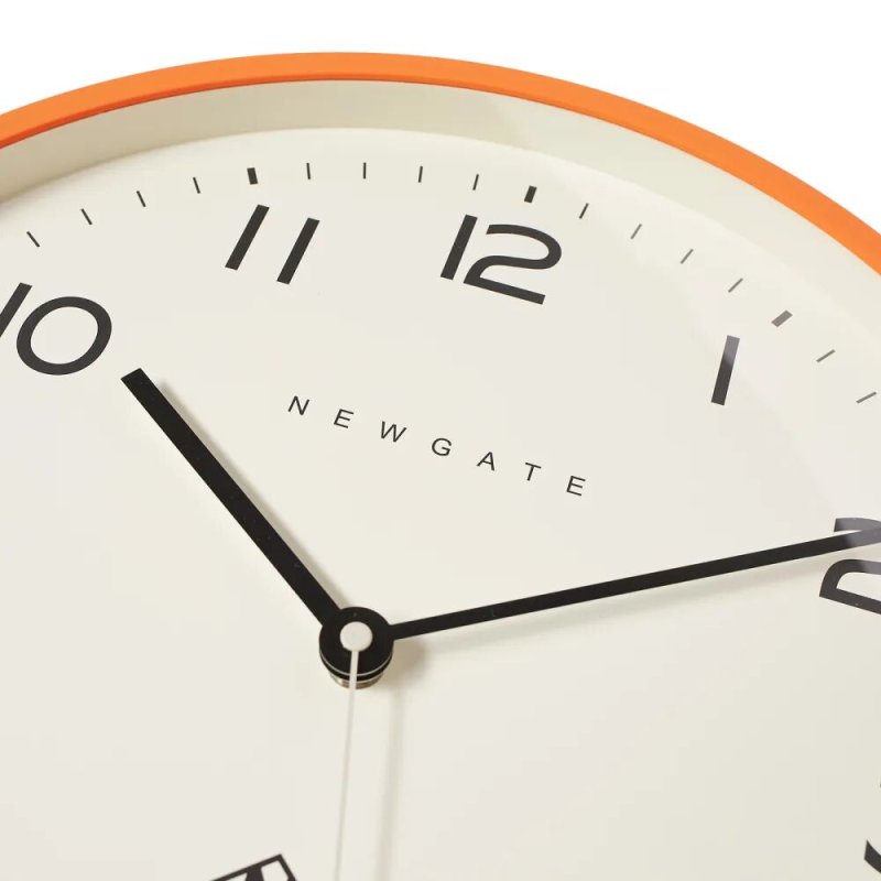 Newgate Clocks Echo Number Three Настенные часы, оранжевый
